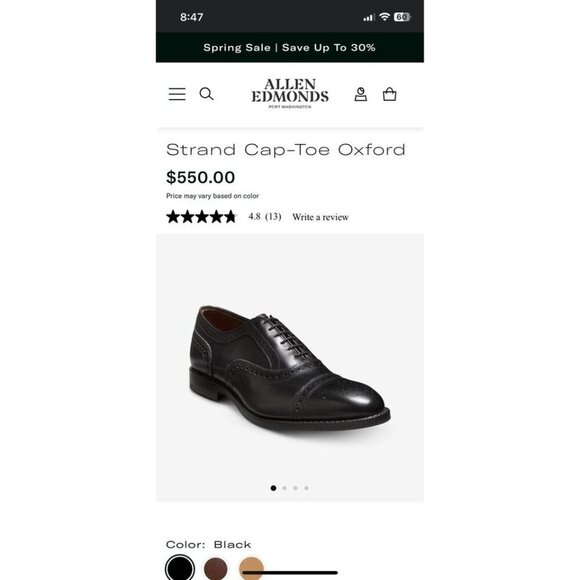 Allen Edmonds Oxford Dress Shoes 11.5 D - Picture 8 of 8